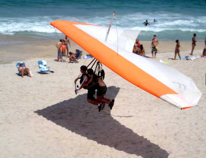 Estilo Voo Livre-Parapente Biplaza sobre los paisajes y playa de Rio de Janeiro
