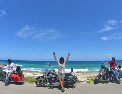 Eaglerider Cozumel-Cozumel en una Harley Davidson