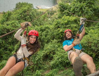 Parque Calderas-1 día en un parque ecológico; canopy, rappel, pesca, columpios, caminatas
