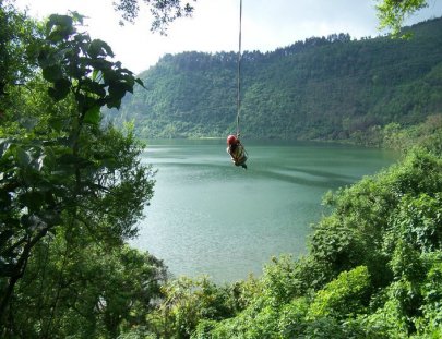 Parque Calderas-1 día en un parque ecológico; canopy, rappel, pesca, columpios, caminatas