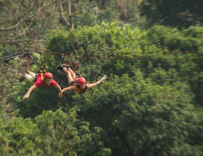 Parque Calderas-1 día en un parque ecológico; canopy, rappel, pesca, columpios, caminatas