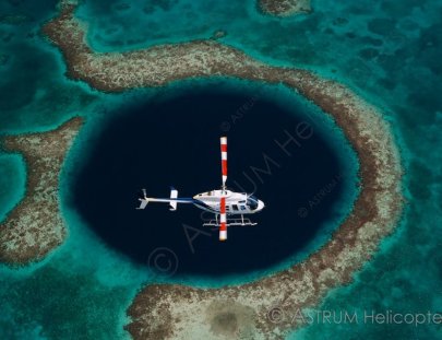 Helicopter Tour privado al Blue Hole y las Islas Turneffe - Astrum Helicopters