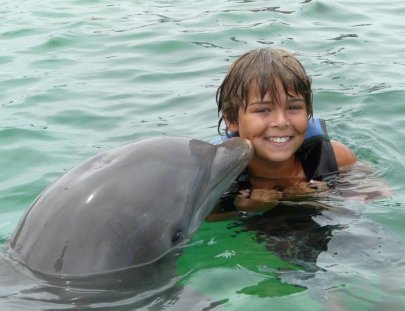 Waterland-Nada  con delfines en Waterland